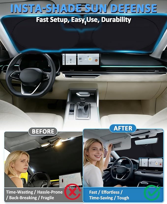 Sunshade for X5 Windshield Sun Shade for BMW X5 2014-2018 Accessories Foldable Front Window Shield Cover Sun Visor Protector Block UV Rays