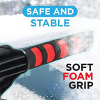 RevHeads Ice Scraper for Car Windshield & Windows - Tough Reinforced Plastic Handle - Chisel Side for Frost, Claw Side for ICY Chunks