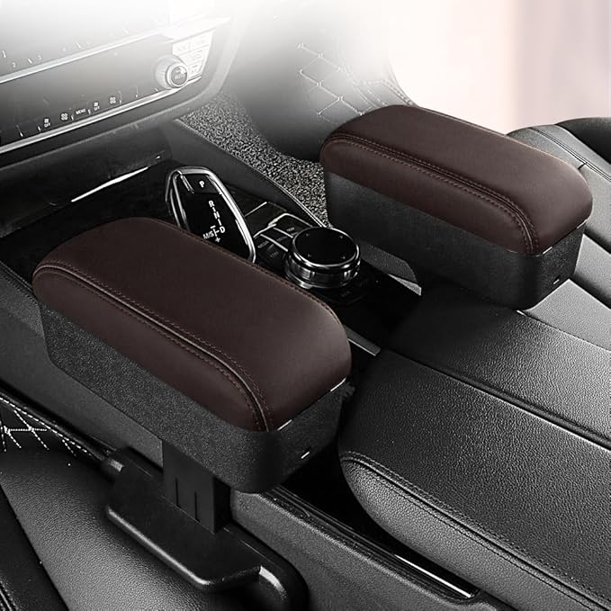 JEYODA Car Armrest Box with Cup Holder Car Central Liftable Armres Storage Organizer Box Arm Rest，Car Seat Gap Filler Organiz