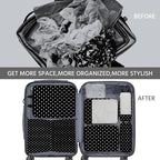 7 Pcs Compression Packing Cubes for Travel, Waterproof Suitcase Luggage Backpack Organizer with Toiletry Bag Travel Essential