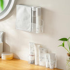 MORNITE Bathroom Medicine Cabinet Organizer Set, Small Narrow Compact Shelves Holder Compartments for Lipstick, Facial Mask, 