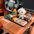 Car Desk for Laptop,360° Rotating Cup Holder Table，Wood Car Tray, Car Table & Car Food Tray，Steering Wheel Tray， Car Accessories for Women & Men. Compatible with Tesla Model Y/3/S, Ford F150& Most