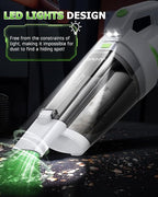 AHNR Handheld Vacuum Cordless, 16000PA Powerful Suction Hand Held Vacuum Dust Busters Cordless Rechargeable with LED Light & 