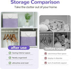 12 x 12 Inch Cube Storage Bins, 4 Pack Fabric Storage Basket with Handles, Foldable Boxes Organizer for Shelf Baskets for Hom