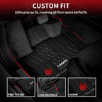LASFIT Floor Mats Fit for Lincoln Continental 2020 2019 2018 2017, All Weather Floor Liner TPE Custom Fit Car Mats for Lincoln Continental 1st & 2nd Row Rubber Mats, Black,Tasteless