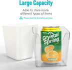 G.CORE Large Pegboard Cups Peg Board Storage Bin 6 Pack with Hooks, Square Box Shape Pegboard Cup Holder Accessories for Gara