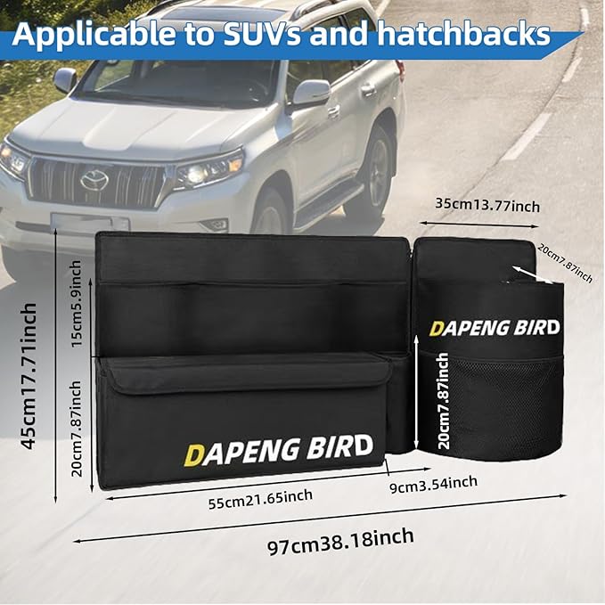 Deluxe Car Trunk Organizer For SUV, Backseat Hanging Large Storage With Collapsible And Multiple Pockets For Storage Car Trunk S
