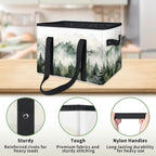 Reusable Grocery Bags Heavy Duty Shopping Bags Foldable Large Tote Bags with Long Handles & Hard Bottom