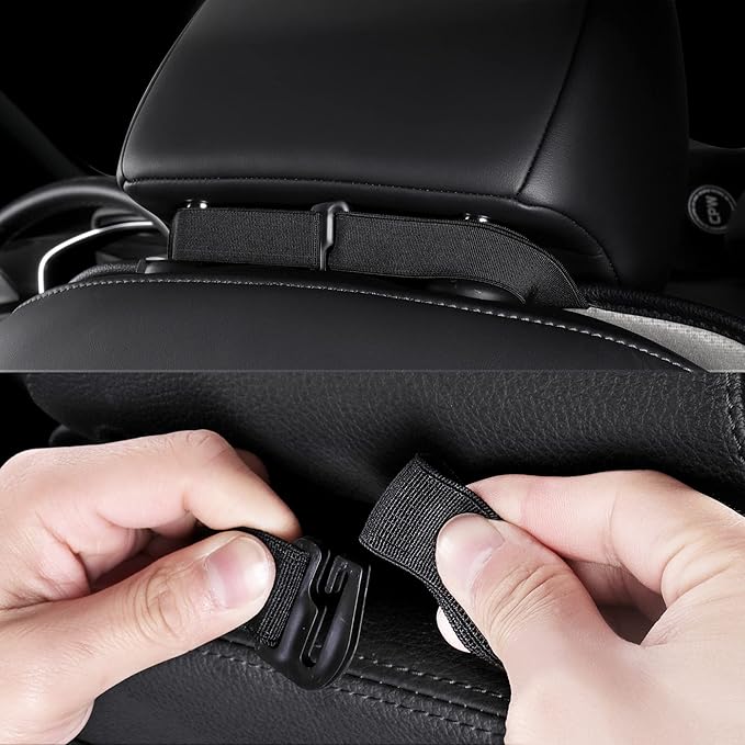 Sanwom Universal Front Leather Car Seat Covers 2 Pcs Luxury Seat Covers, Anti-Slip Waterproof Auto Driver Cushions Fit SUV Pi