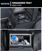 for 2Pcs Center Console Armrest Organizer Tray ABS Materials& Silicone Cup Holder Insert Compatible with 2025-2026 Toyota 4runner - 6th Gen 4Runner