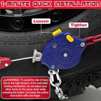 DEDC Auto Lock Snow Tire Chains,1Min Quick,4.5mm Enhance Manganese Steel Heavy Anti Skid Chains for Car Off Road SUV And Pick
