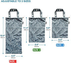 Waterproof Car Trash Bag Reusable Portable Garbage Can with Drawstring Top Adjustable Hanging Strap Leakproof & Washable for Cars SUVs & Trucks (Leaves)
