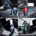 This Hill Car Cup Holder Expander Adjustable Base with Phone Mount 360° Rotation Cup Holder Cell Phone Holder for Car Compati