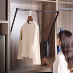 Sliding Wardrobe Closet Rod - Pull Down Hanging Rail For Wardrobe, Adjustable Hanging Lift Clothes Rails, Extendable Clothes 