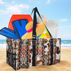 NGIL Extra Large Utility Tote Reusable Grocery Organizing Bag Oversized Collapsible for Storage, Picnic,Car, Beach (Tribal-black)