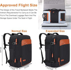 Lumesner Carry on Travel Backpacks, Extra Large 40L Flight Approved Bag for Men & Women,Expandable Suitcase Backpack With 4 P