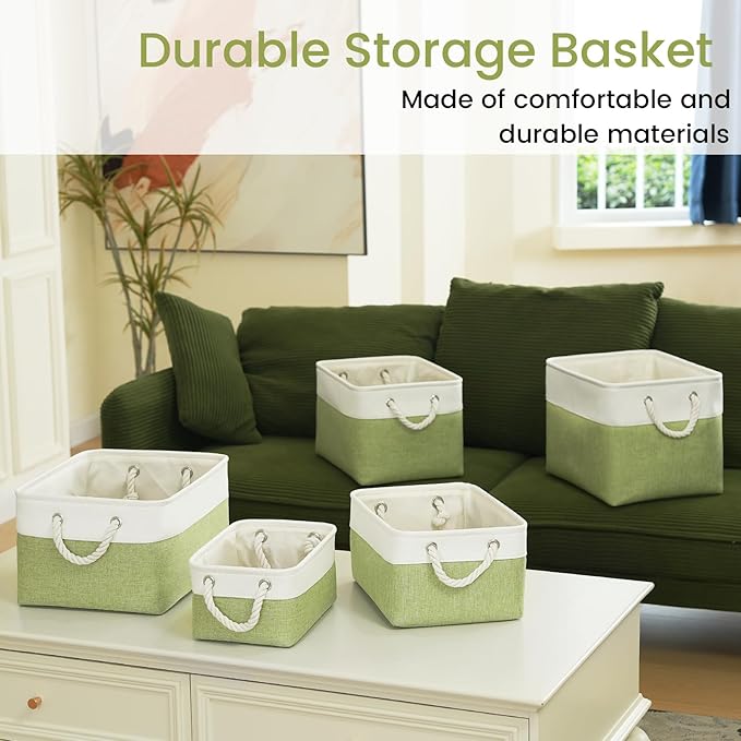 Large Storage Baskets- 16x12x12 inch Storage Bins for Shelves and Closet Organizing, Foldable Fabric Bin for Home Organizatio