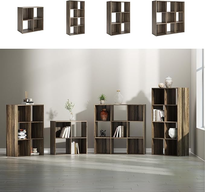 Signature Design by Ashley Shallifer 8 Cube Storage Organizer or Bookcase, Brown