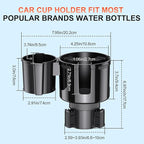 2-in-1 Car Cup Holder Expander, Upgraded Cup Adapter for Car with Offset Option,Phone Holder - Adjustable Base,Versatile Car 