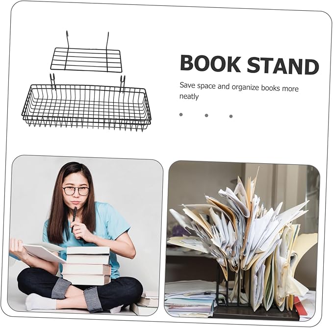 2pcs Black Metal Wire Wall Mount Storage Basket Organizer Hooks Versatile Grid Panel Display Rack for Office Kitchen Bathroom
