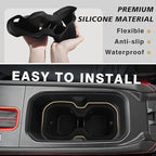 Muslogy Center Console Organizer & Cup Holder Insert 3PCS Set Compatible with 2025 2026 Nissan Kicks Armrest Box Divider Gear Shift Storage Pocket Drink Stopper (Console Tray& Side Pocket & CupHolder)