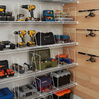 Wire Shelf Dividers - White Closet Organization & Storage Organizer - No Tool Shelf Divider for Wire Shelves - Metal Shelf Ac