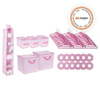 Delta Children Nursery Storage 48 Piece Set - Easy Storage/Organization Solution - Keeps Bedroom, Nursery & Closet Clean, Bar