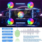 Car Floor Mats with Led Strip Light, Universal Fit Black Automotive Carpet, Interior Car Lights Floor Mats, App Control Faux Leather Anti-Slip Waterproof Neon Car Decor Accessories for SUV,Sedan Etc.