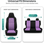 FH Group Automotive Full Car Seat Covers for SUV, Trucks, Sedan and More - Universal Fit Front High Back & Rear Solid Bench D