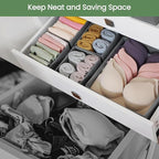 Criusia Drawer Organizer Clothes,16 Pack Underwear Drawer Organizers, Foldable Closet Organizers and Storage Dresser Drawer D