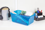 Storex Small Cubby Bin, 12.2 x 7.8 x 5.1 Inches, Candy Teal, 5-Pack (62480U05C)
