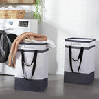 FairyHaus Laundry Basket 100L, 2Pack Laundry Hamper with Easy Carry Handles, Collapsible Laundry Baskets Hampers for Bathroom