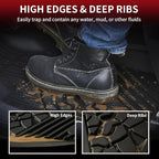LASFIT Floor Mats for Jeep Grand Cherokee 2013-2015, for Dodge Durango 2013-2015 (Not for 6-seat), All Weather TPE Custom Fit Car Mats Floor Liners 1st & 2nd Row, Black