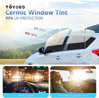 15% VLT Ceramic Car Window Tint Film - (20in * 20ft) Window Privacy Film, 99% Blocks UV & 95% IR Ray, Glare Reduction Blackout Window Film Auto Car Windshield Sun Shade Roll