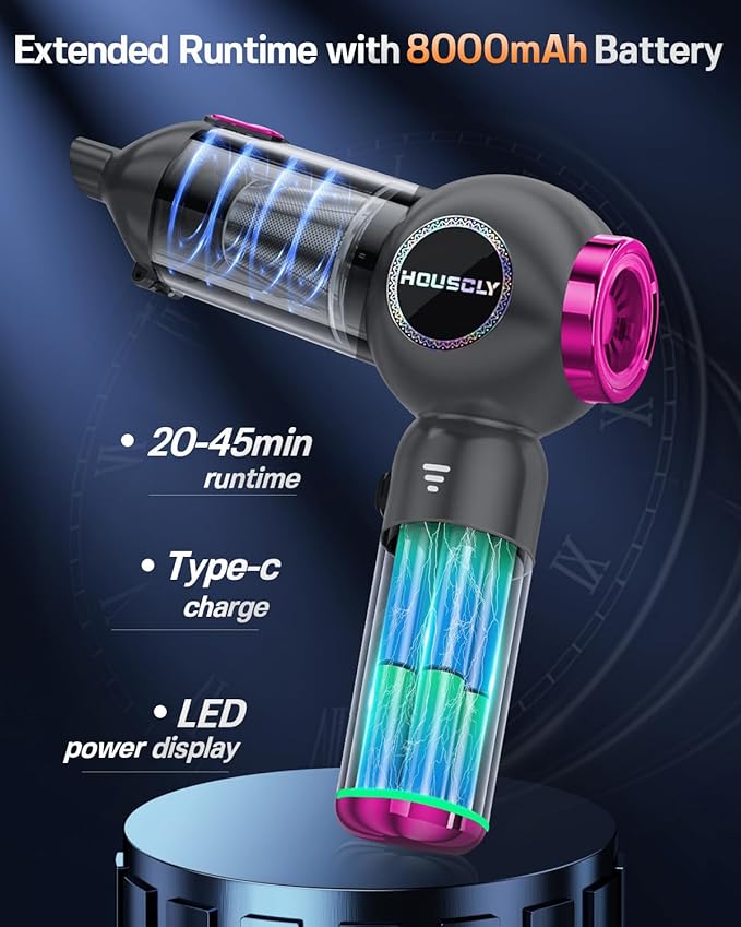 Handheld Car Vacuum Portable Cordless 25000Pa High Power Small Mini Hand Vacuum Rechargeable 4-in-1 Wireless Handheld Vac for