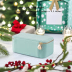 VLANDO Travel Jewelry Box Organizer – Portable PU Leather Jewelry Case with 6/8/12 Zippered Pouches, Compact Storage for Earr