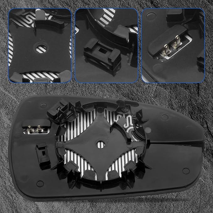 JINCHEN Driver Side Mirror Glass for 2013 2014 2015 2016 2017 2018 2019 2020 Fusion, Heated Mirror Glass With Backing Plate DS7Z17K707F