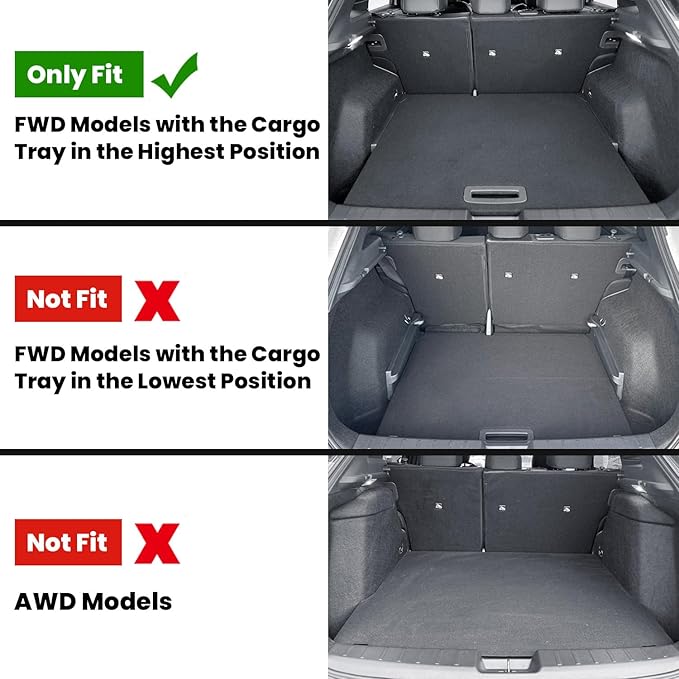 LASFIT Cargo Mat & Backrest Mats for Nissan Kicks 2025-2026 (Not Fit AWD & 2025 Kicks Play), All Weather TPE Custom Fit Easy Clean Durable No-Curling Trunk Mat for Kicks 2025-2026 S/SV/SR Cargo Liner