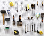 FRIMOONY Pegboard Hooks Assortment with Pegboard Bins, Peg Locks, for Organizing Various Tools, 140 Piece