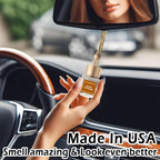 C Classy Car Air Freshener Hanging 2 Pack, Amber Patchouli Essential Oil Diffuser for Cars, Cute Car Accessories, Long-Lastin