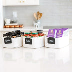 NaturalCozy 11.8"x8"x4.5” Storage Baskets for Shelves 3 Pack | Cotton Rope Woven Small Baskets for Organizing | Small Storage