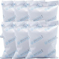 6Pcs 100 Gram Silica Gel Packets, White Dessicant Beads Packets for Storage, Pure and Safe Silica Gel Desiccant Packs,