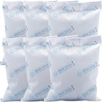 6Pcs 100 Gram Silica Gel Packets, White Dessicant Beads Packets for Storage, Pure and Safe Silica Gel Desiccant Packs,