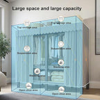 Large Portable Closets for Hanging Clothes | Heavy Duty Clothes Rack with Cover Foldable | Max Load 1000LBS Portable Wardrobe