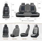 Coverado Car Seat Covers Front Seats, Seat Covers for Cars, Car Seat Protector, 2-Pack Car Seat Cushion Nappa Leather, Waterp