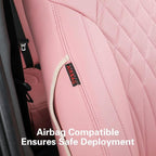 EKR Rav4 Seat Covers Custom Fit for Toyota Rav4 XLE,Platinum,Limited 2013-2018 & SE 2016-2018, Leather Pink Seat Cover Full S