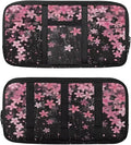 Car Sun Visor Organizer,Cherry Blossom Theme Card Sleeve Pocket with Double Zippers Adjustable Straps Auto Interior Accessories for SUV Truck Pickup