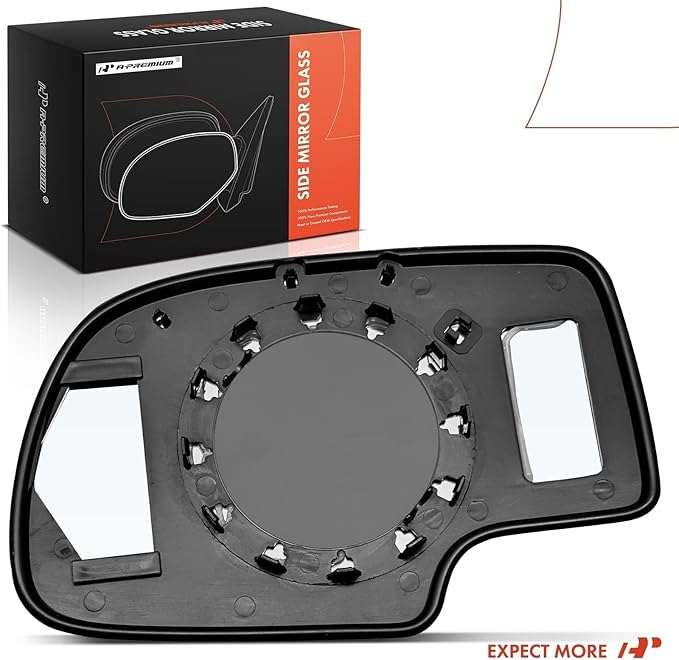 A-Premium Right Passenger Side Manual Non-Heated Mirror Glass Compatible with 1999-2007 Chevy Silverado, Tahoe, Suburban, Avalanche & GMC Sierra, Yukon & Cadillac Escalade, Escalade ESV/EXT