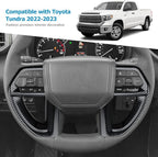 INTGET 2PCS Steering Wheel Cover for 2022-2025 2026 Toyota Tundra Accessories Carbon Fiber Steering Wheel Protector Trim Interior for 2023 2024 2025 2026 Toyota Sequoia Accessories