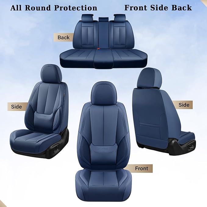 Coverado Car Seat Covers Full Set, Seat Covers for Cars, Car Seat Covers Front Seats and Back Car Seat Protector Waterproof, 